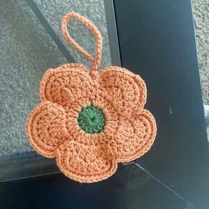 Crochet flower mini bag